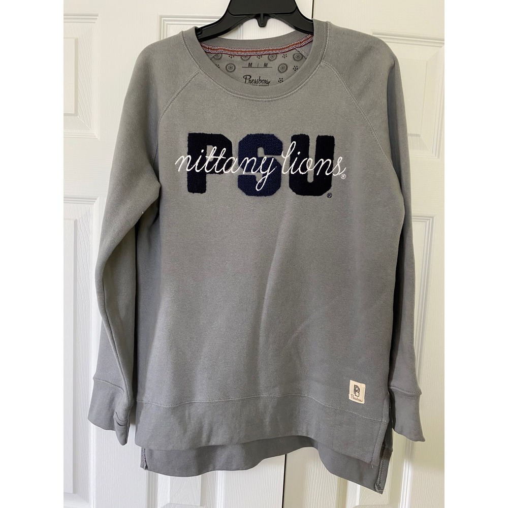 Pressbox Penn State Sweatshirt Women Medium Grey PSU Nittany Lions Boho Pullover